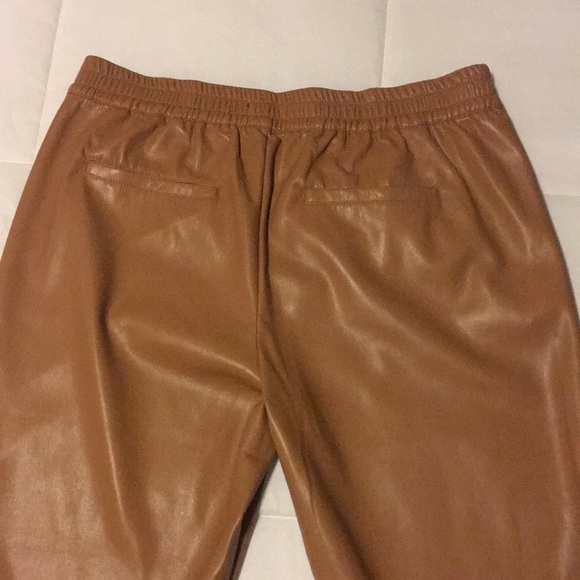 NWT faux leather joggers - Picture 2 of 3